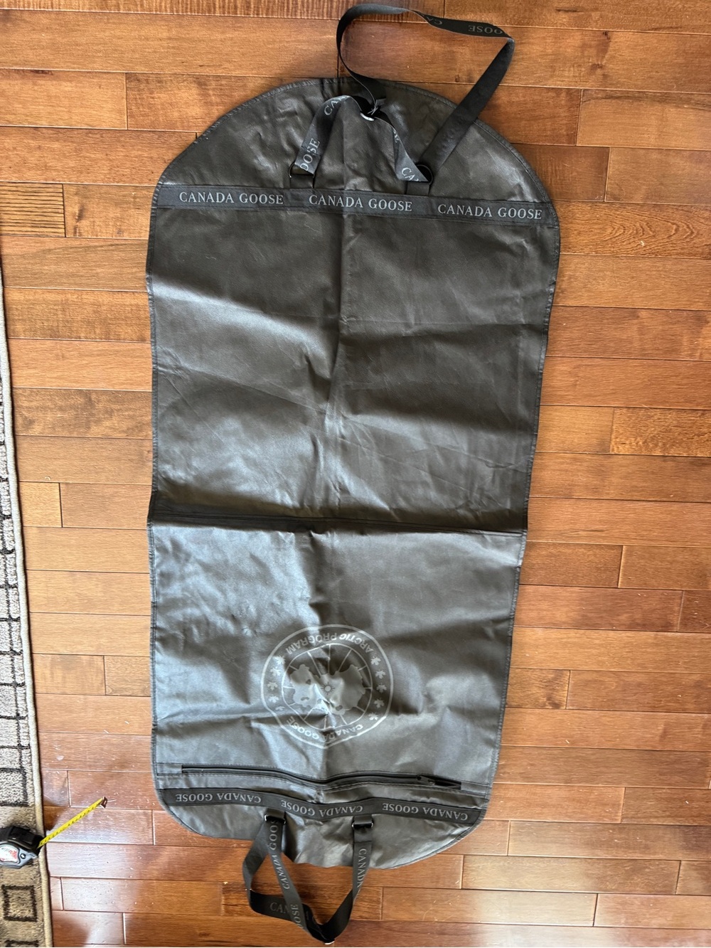 Canada Goose Black Wardrobe Garment Bag Zip Snap Handle Dust Bag Coat Protector